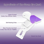 Steam Eye Masks for Dry Eyes, Heated Eye Mask Reduce Puffiness & Dark Circles, Hydrate & Soothe Tired Eyes, Travel Essenti...