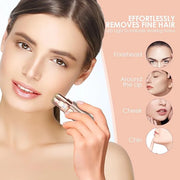 Eyebrow & Facial Trimmer: 2 in1 Rechargeable Facial Hair Removal & Eyebrow Shaver - Body Razor with Built-in LED Light (Ro...