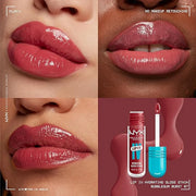 NYX PROFESSIONAL MAKEUP Lip IV Hydrating Glossy Lip Stain with 12HR Hydration - Bubblegum Burst (Pink) - Product Image