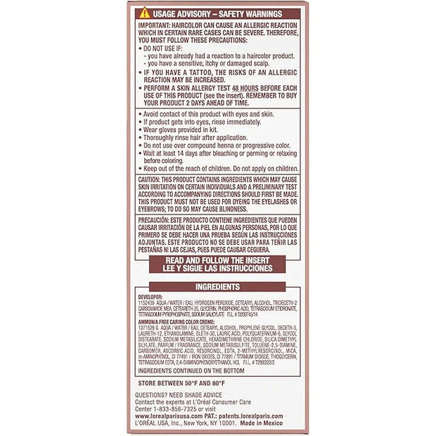 L’Oreal Paris Excellence Universal Nudes Permanent Hair Color, Ammonia Free Hair Dye for Gray Hair Coverage, 6N Natural Li...