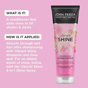 John Frieda Vibrant Shine Shampoo, Hydrating Conditioner with Rosehip Oil for Glossy & Shiny Hair, Enhances Shine for Radi...