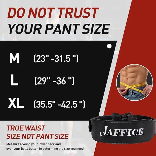 Jaffick Weight lifting Belt for 7MM Leather Pro 4 Inch - Product Image