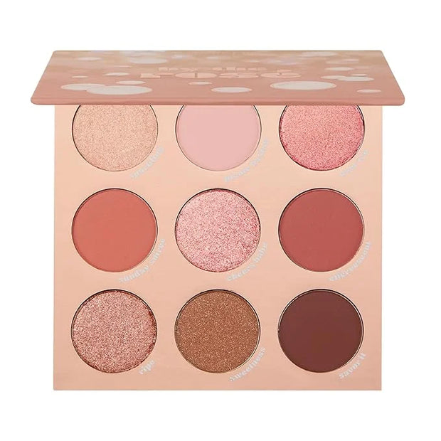 ColourPop By The Rosé Eyeshadow Palette - Pink & Red Neutral Palette with Metallic and Cream Matte Finishes - High-Pigment...