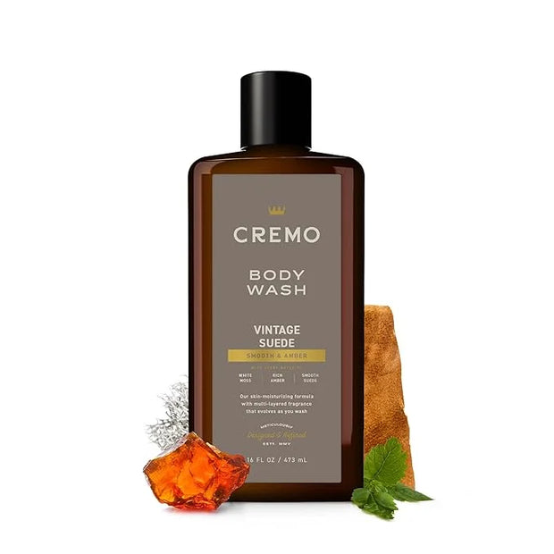 Cremo Body Wash Men, A Vintage Suede with Notes of White Moss and Rich Amber, 16 Fl Oz - Product Image