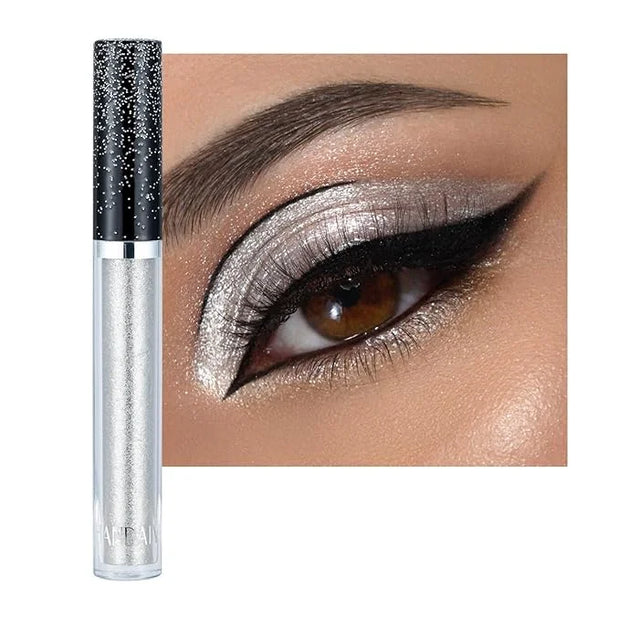 Glitter Eyeshadow liquid Pigments Metals Gloss Sparkling Smokey Eye Looks Shimmer Silver (silver) - Product Image