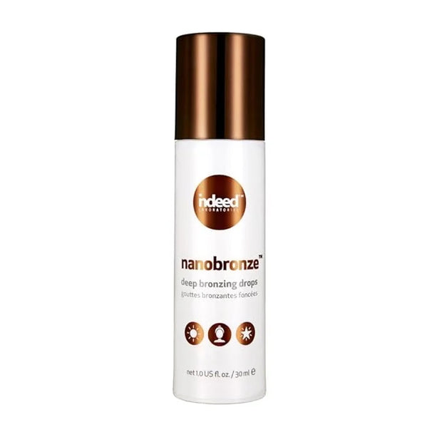 Indeed Labs Nanobronze Deep, Deep Bronzing Drops -Natural Glow Enhancer, Illuminator Highlighter Skin Tint, For An All Day...