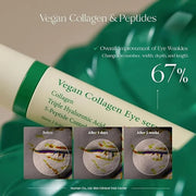 AXIS-Y Vegan Collagen Eye Serum - K Beauty Triple Hyaluronic Acid & Peptide Collagen Serum Improve Skin Elasticity, Reduce...