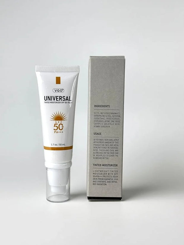 VGO Tinted Sunscreen for Face SPF 50, Hydrating Sun Essence Face Sunscreen Leaves No Sticky Feeling Travel Size Sunscreen ...