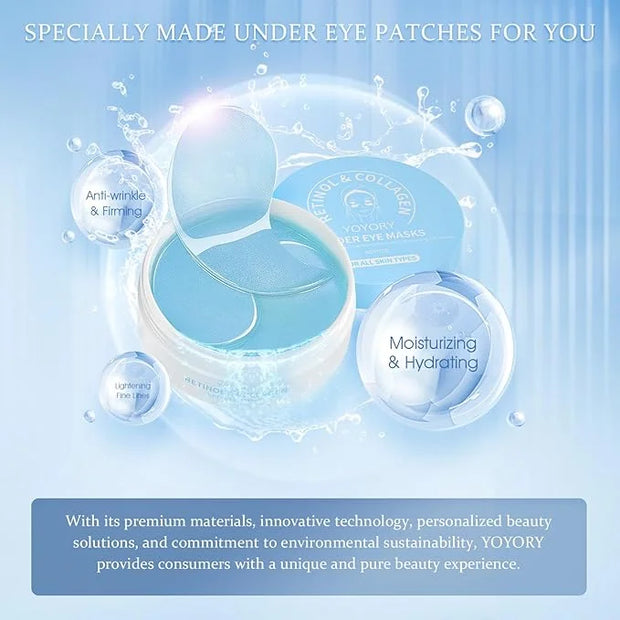 Hydrogel Under Eye Patches - Collagen & Hyaluronic Acid for Removing Eye bags, Puffiness, Dark Circles Smoothing Skin Care...