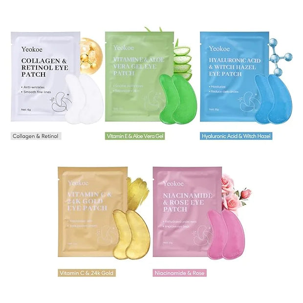 Under Eye Patches for Dark Circles,Puffy Eyes and Jojoba Oil Pure Cold Pressed Unrefined Gua Sha for Healthier hair - Prod...