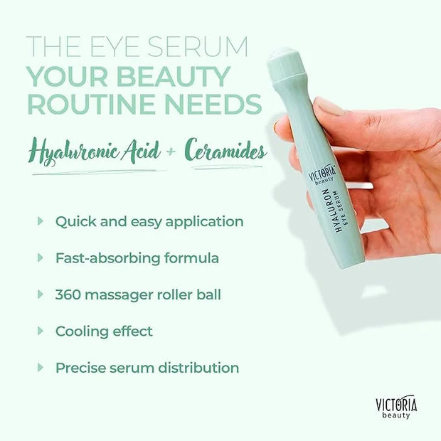 Hyaluronic Eye Roll-On Cooling, Eye Serum Against Wrinkles and Dark Circles - Product Image