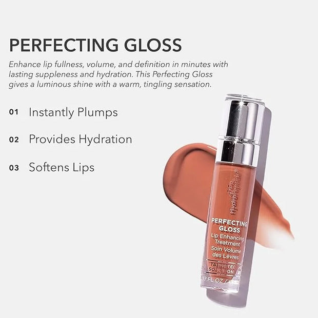 HydroPeptide Perfecting Gloss, Lip Enhancing Treatment, Long-Lasting Volume and Hydration, Sun-Kissed Bronze, 0.17 Ounce -...