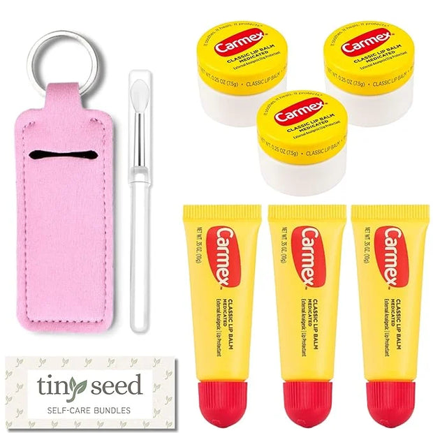 Set of 6 Medicated Lip Balms Holder