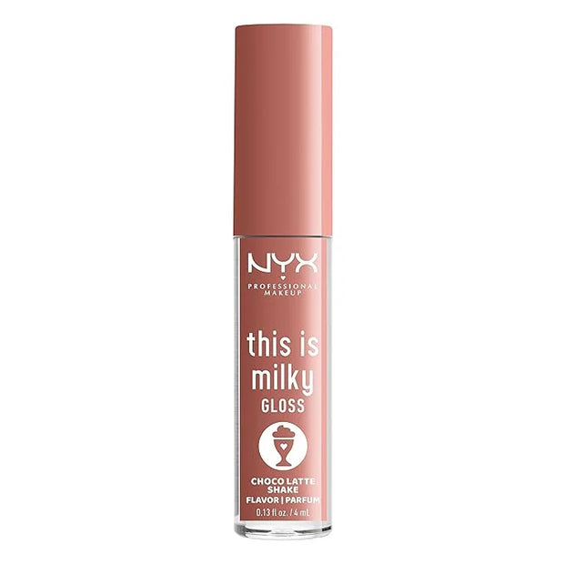 NYX PROFESSIONAL MAKEUP This Is Milky Gloss, Lip Gloss with 12 Hour Hydration, Vegan - Choco Latte Shake (Milk Chocolate) ...
