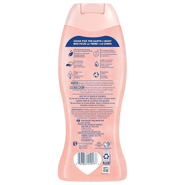 Softsoap Moisturizing Body Wash and Shave Gel, Creamy Strawberry Scent, 20 fl oz Bottle (Pack of 4) - Product Image