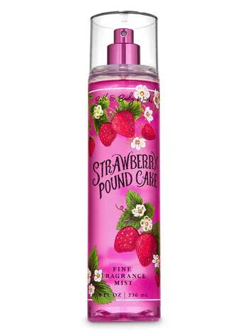 Bath and Body Works - Strawberry Pound Cake - Daily Trio - Shower Gel, Fine Fragrance Mist & Super Smooth Body Lotion- New...