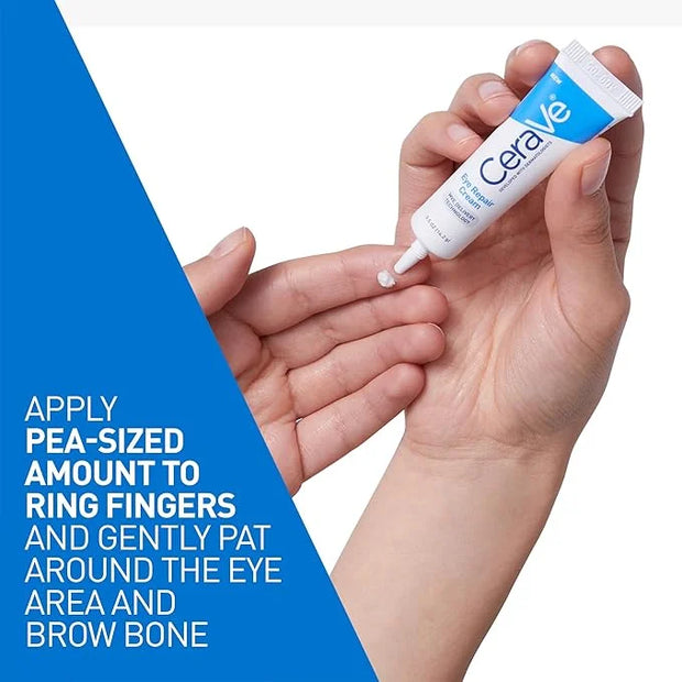 CeraVe Eye Repair Cream, Under Eye Cream For Puffiness And Bags Under Eyes, Hyaluronic Acid + Niacinamide + Marine Botanic...