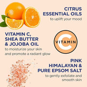 Dr Teal's Pink Himalayan Salt Body Scrub, Glow & Radiance with Pure Epsom Salt & Citrus Essential Oils 16 oz (Pack of 3) -...