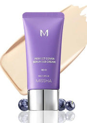 MISSHA M PERFECT COVER SERUM BB CREAM No.13 Light Fair- Fair with Cool Undertone, Skin Tint, Tinted Moisturizer, Skin Care...