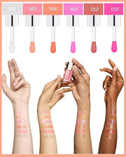 Plumping Lip Glow Oil, Hydrating Tinted Lip Oil Gloss, Transparent Toot Lip Oil, Long Lasting Lip Balm Moisturizing Glow O...