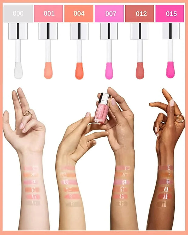 Plumping Lip Glow Oil, Hydrating Tinted Lip Oil Gloss, Transparent Toot Lip Oil, Long Lasting Lip Balm Moisturizing Glow O...