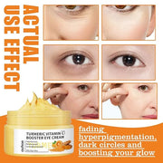 Turmeric + Vitamin C Booster Eye Cream, Brightening and Hydrating Eye Cream, Dark Circle Relief, Elasticity Treatment, Gen...