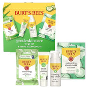 Burt's Bees Gentle Skin Care To-Go Set, Includes Cleanser, Towelettes, Lotion and Sheet Mask, Travel Size Facial Skin Care...