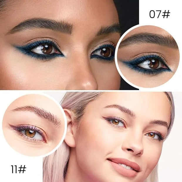 Kaely 2Pcs Dark Blue Purple Gel Eyeliner Pencils Set,Waterproof Color Colored Eye Liner Crayon,Cat Eye Stencil Gothic Hall...