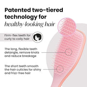 Tangle Teezer Ultimate Detangler Curly Hair Brush, Dry & Wet Hairbrush, Reduces Frizz & Breakage, for 3C to 4C Curly Hair ...