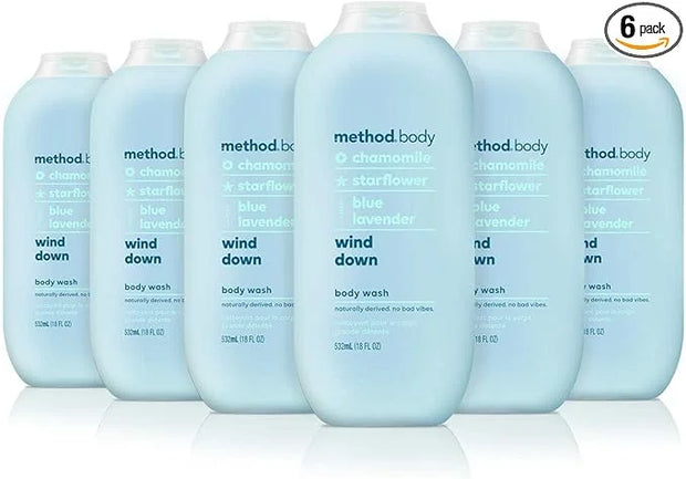 Method Body Wash, Wind Down, 18 oz, 6 pack, Packaging May Vary - Product Image
