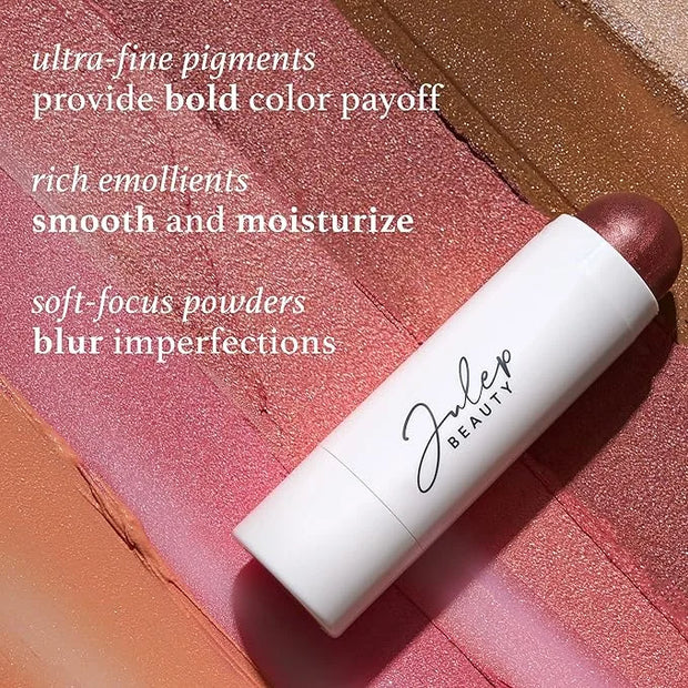 Julep Skip The Brush Cream to Powder Blush Stick - Passion Fruit - Blendable and Buildable Color - 2-in-1 Blush and Lip Ma...