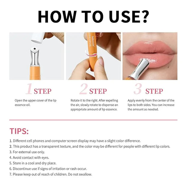 Watery Essence Lip Glaze,Moisturizing Nonstick Tinted Gloss Lip Oil,Glowy Lipstick, Long-Lasting Lip Stain, Lightweight Li...