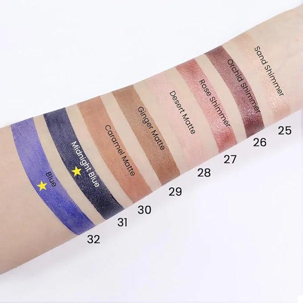Kaely 2Pcs Cream Eyeshadow Sticks Set for Eyes Waterproof,Midnight Blue Shimmer & Blue Shimmer Matte Eye shadow Stick Penc...