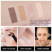 4 Colors Eyeshadow Makeup Palette,Nude Champagne Gold Light Dark Brown Highly Pigmented Natural Neutral Eye Shadow Palette...