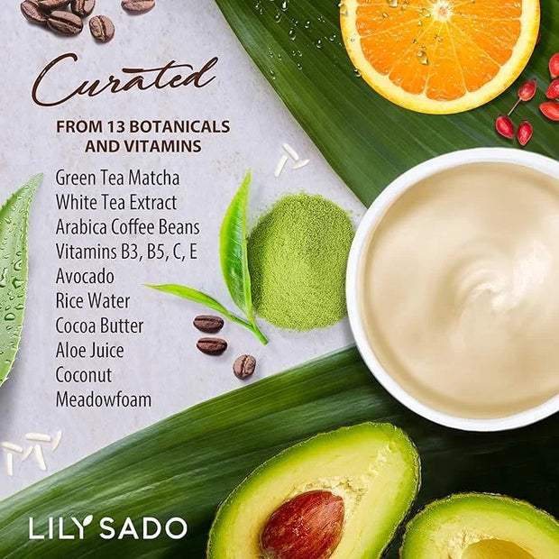 LILY SADO TEA+C™ Coffee & Matcha Caffeine EYE CREAM - Anti-aging Vegan Natural Eye Repair Moisturizer Lotion w Arabica Cof...