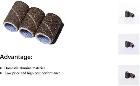 PANA 100 Pieces Nail Sanding Bands Professional Nail Manicure Great Fit for Nail Drill Bits for Acrylic Nails (150 Grit, B...