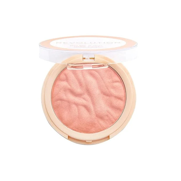Revolution, Blusher Reloaded, Pressed Powder Face Blusher, Highly Pigmented & Long-Lasting Formula, Peaches & Cream, 0.26 ...