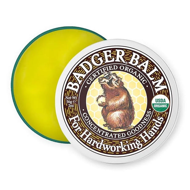 Badger - Hardworking Healing, Aloe Vera & Wintergreen, Working Hand Balm, for Dry Hands, Hand Moisturizer, Certified Organ...