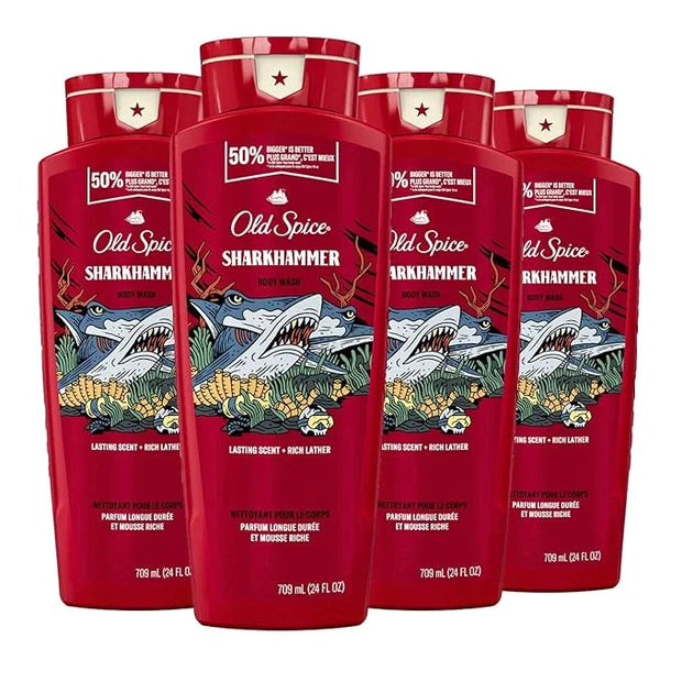 Old Spice Cleansing Body Wash for Men, 3X Defense, 24/7 Shower Fresh with Lasting Scent, 2-in-1 Body & Face Wash, Sharkham...