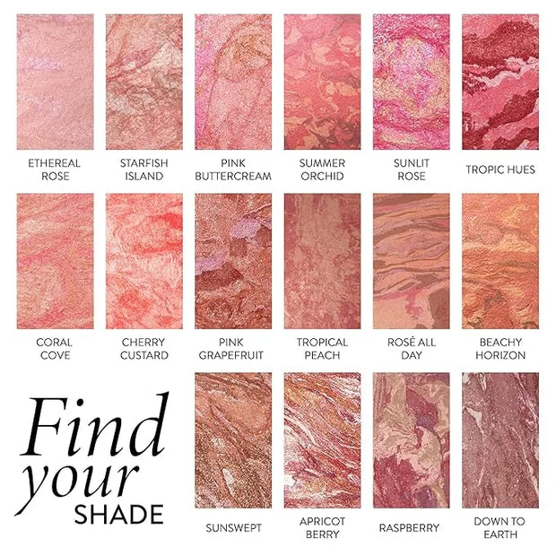 LAURA GELLER NEW YORK Baked Blush-n-Brighten Marbleized Blush - Apricot Berry - Creamy Lightweight - Satin Finish - Produc...