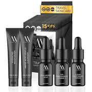 Monopoli Skin Travel Skincare Set | Airplane-Friendly Sizes | Complete Facial Skin Care Kit with BHA Serum, Vitamin C, Moi...