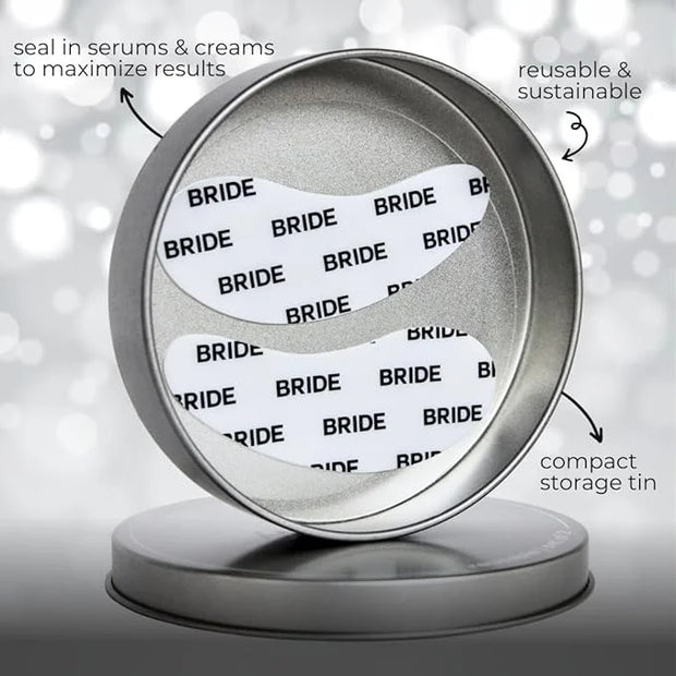 Bride Essential Eye Mask to Treat Dark Circles, Wrinkles and Puffy Eyes, 1 Pair White Reusable Silicone Under Eye Patches ...