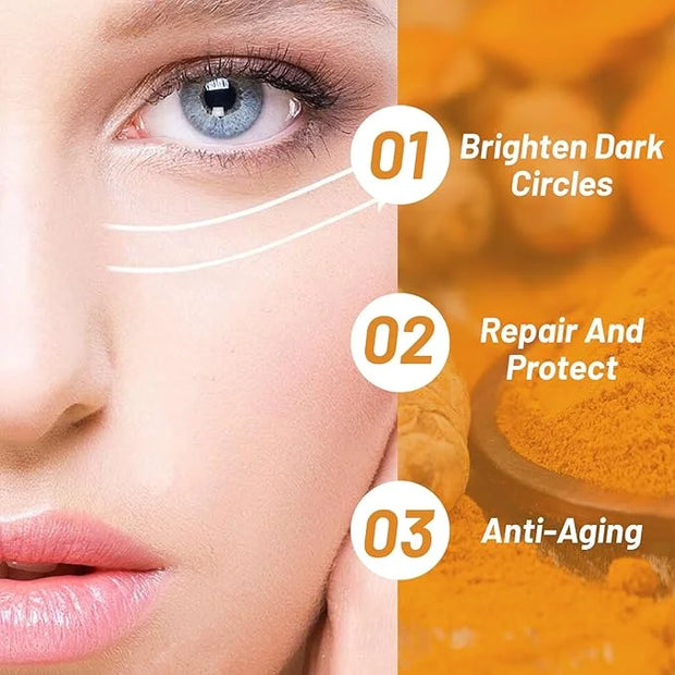 2 PCS Turmeric Retinol Eye Cream Stick, Lumibalm for Under Eye Bags,Eye Balm Stick Hydrating,Turmeric Eye Cream For Puffin...