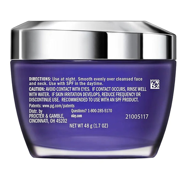 Olay Retinol Face Moisturizer, 24 MAX Anti-Aging Night Cream for Women, Fragrance-Free, Non Greasy - Anti-Wrinkle, Smooth ...