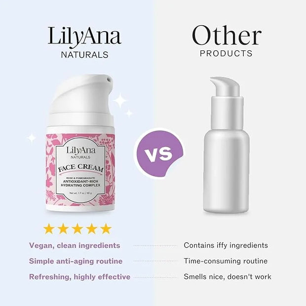 LilyAna Naturals Face and Neck Moisturizer for Women and Men - Moisturizer Face and Neck Cream for Dry Skin and Dark Spot ...