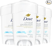 Dove Deodorant for Women, Clinical Protection Antiperspirant, Original Clean 4-Pack – Prescription Strength Wetness Protec...