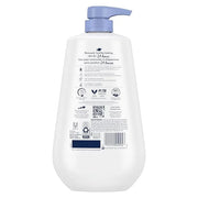 Dove Body Wash with Pump 3 Count Anti-Stress Blue Chamomile & Oat Milk, for 24hr Lotion-Soft Skin Moisturizing Skin Cleans...