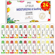 DMSKY 24 Pack Lip Balm, Natural