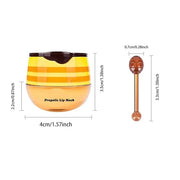 3Pcs Honey Lip Balm Honey Pot, Exfoliator,