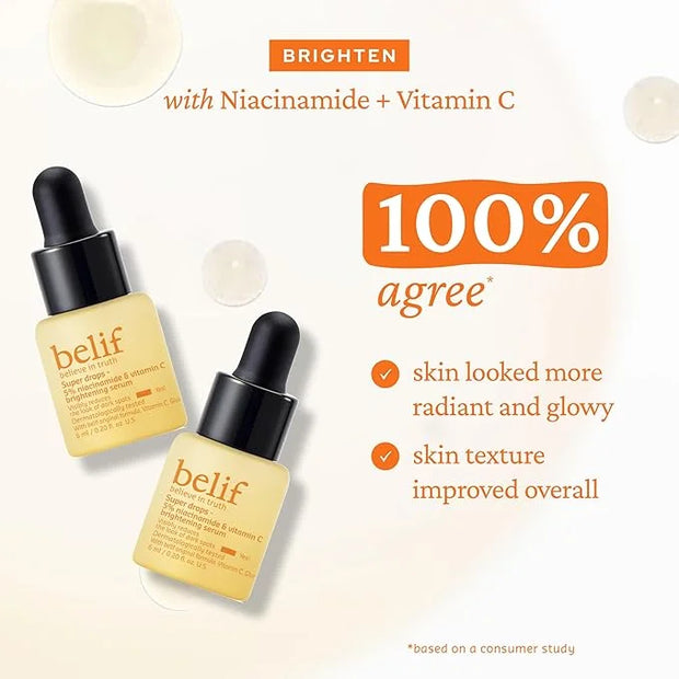 belif Discover Glowing Skin Mini Kit: Peptides Firming Serum, Multi7-Hyaluron Hydrating Serum, Vitamin C Serum, Super Drop...